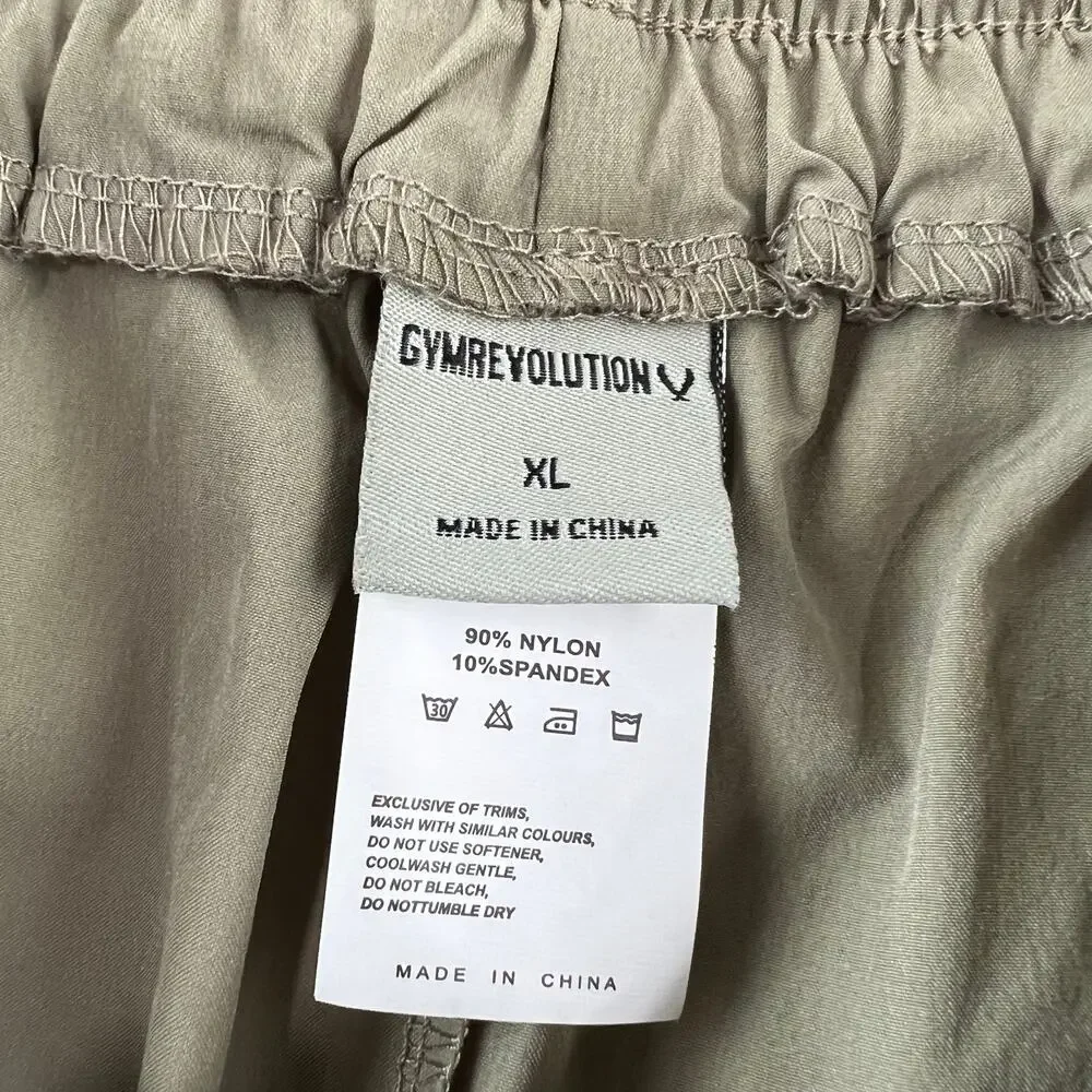 Gymrevolation Men's Athletic Shorts Size XL Olive Green 2 Pair
